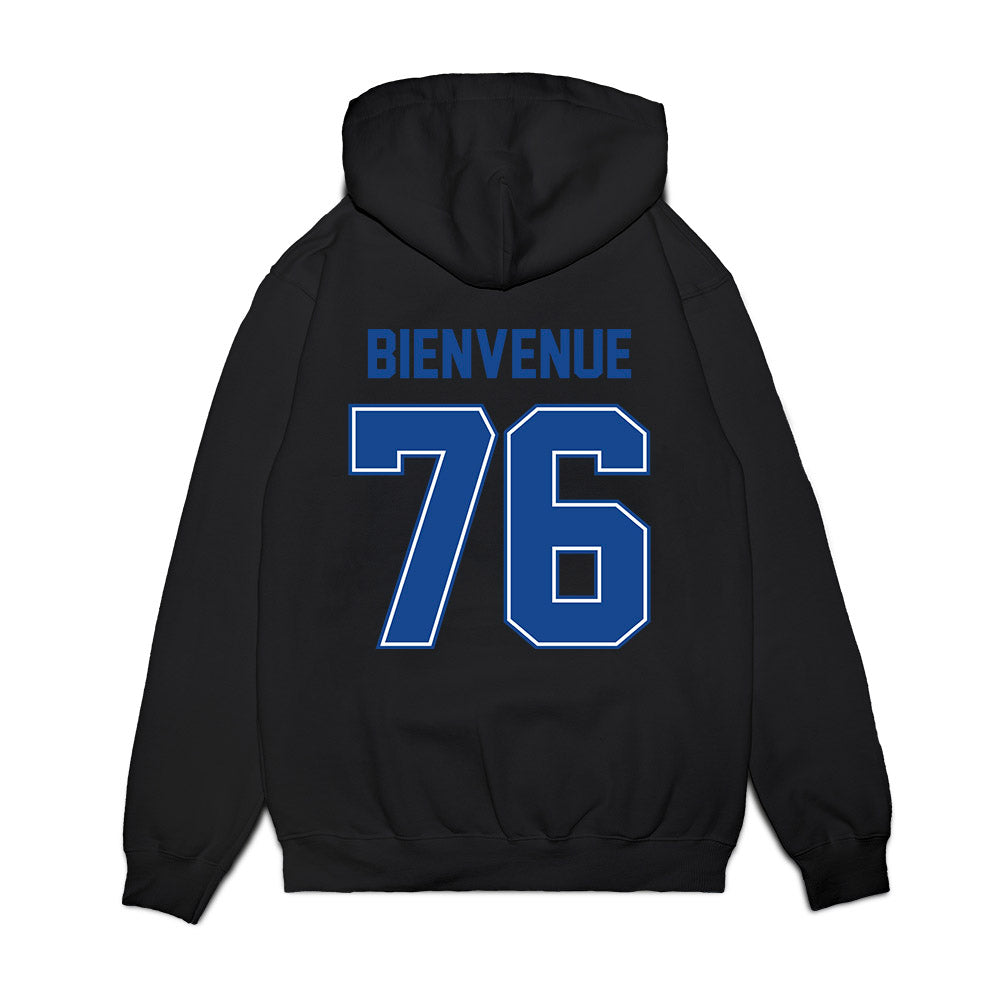 Boise State - NCAA Football : Gregory Bienvenue - Vintage Helmet Premium Hooded Sweatshirt-1