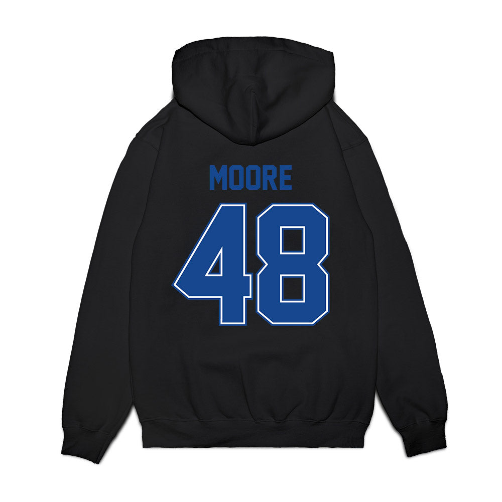 Boise State - NCAA Football : Canaan Moore - Vintage Helmet Premium Hooded Sweatshirt-1