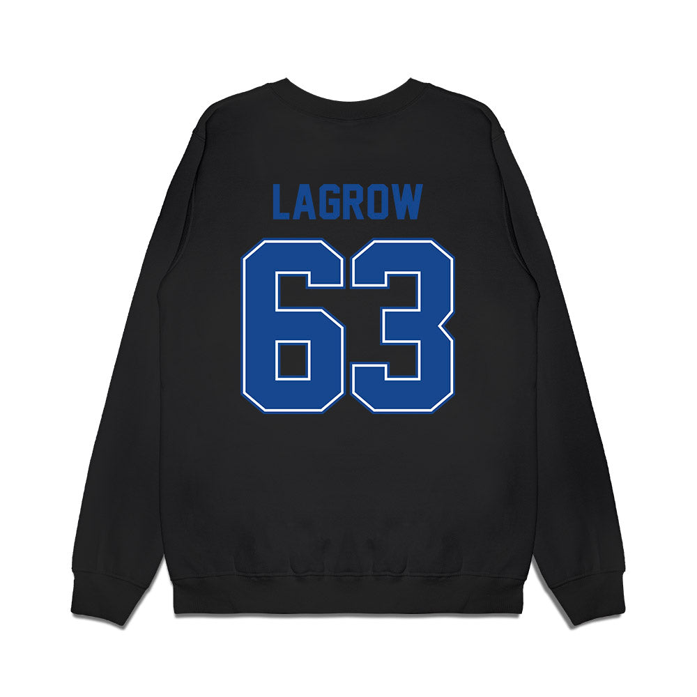 Boise State - NCAA Football : Connor LaGrow - Vintage Helmet Premium Crewneck Sweatshirt-1