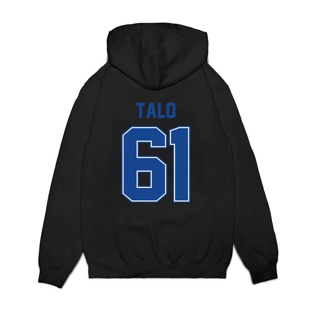 Boise State - NCAA Football : JJ Talo - Vintage Helmet Premium Hooded Sweatshirt-1