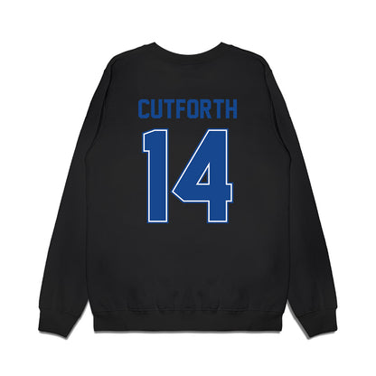 Boise State - NCAA Football : Max Cutforth - Vintage Helmet Premium Crewneck Sweatshirt-1