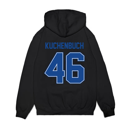 Boise State - NCAA Football : Carter Kuchenbuch - Vintage Helmet Premium Hooded Sweatshirt-1