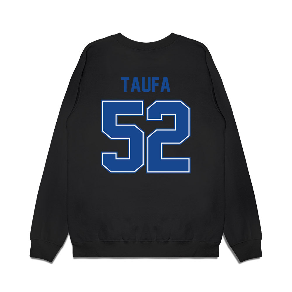 Boise State - NCAA Football : Stewart Taufa - Vintage Helmet Premium Crewneck Sweatshirt-1