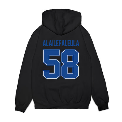 Boise State - NCAA Football : Deuce Alailefaleula - Vintage Helmet Premium Hooded Sweatshirt-1