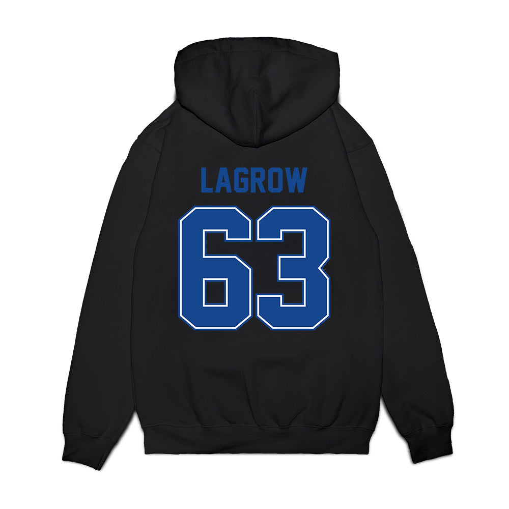 Boise State - NCAA Football : Connor LaGrow - Vintage Helmet Premium Hooded Sweatshirt-1