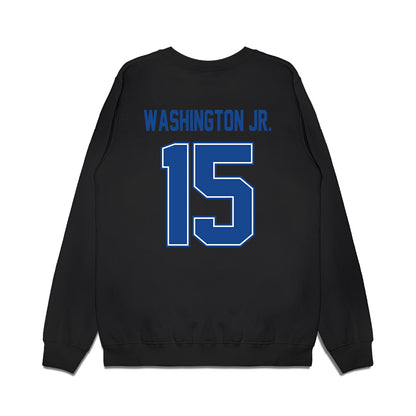 Boise State - NCAA Football : JeRico Washington Jr. - Vintage Helmet Premium Crewneck Sweatshirt-1