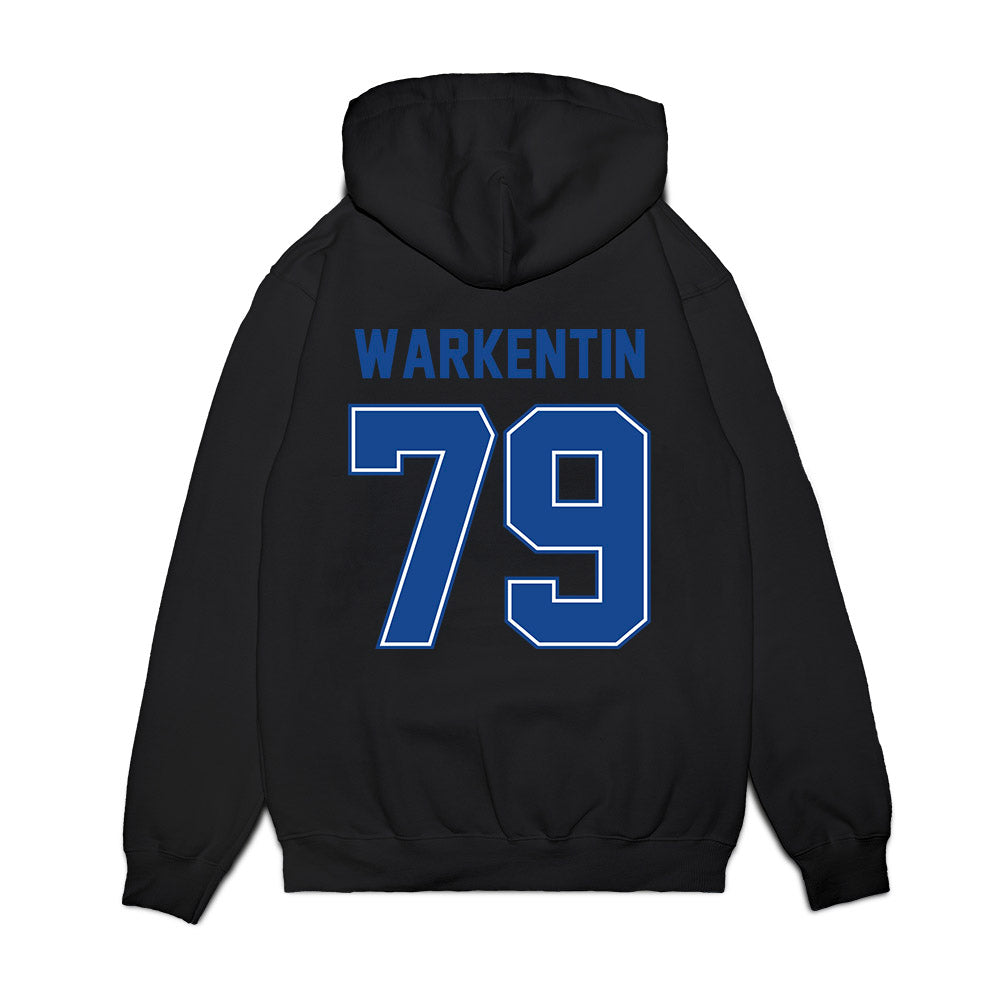 Boise State - NCAA Football : Connor Warkentin - Vintage Helmet Premium Hooded Sweatshirt-1