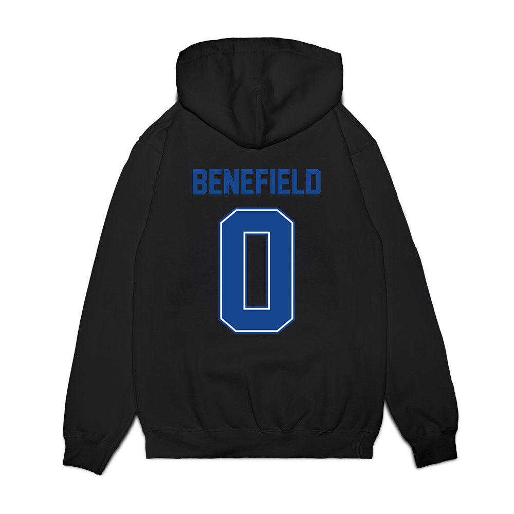 Boise State - NCAA Football : Ty Benefield - Vintage Helmet Premium Hooded Sweatshirt-1