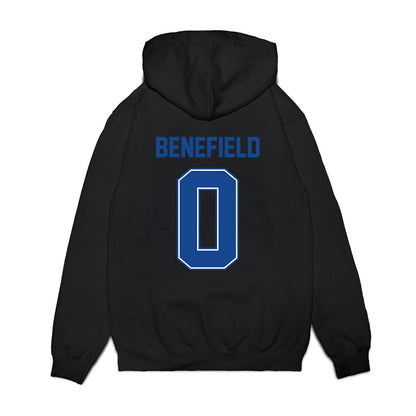Boise State - NCAA Football : Ty Benefield - Vintage Helmet Premium Hooded Sweatshirt-1