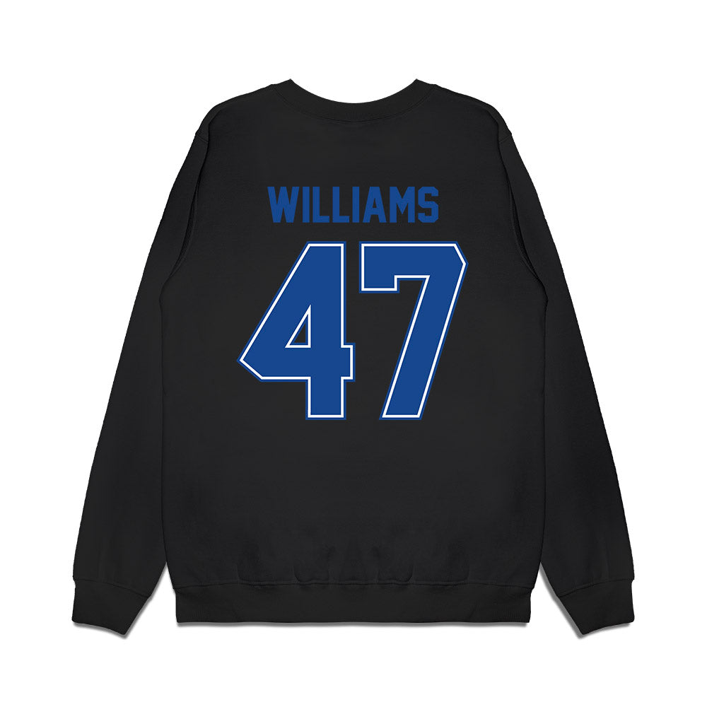 Boise State - NCAA Football : Jacob Williams - Vintage Helmet Premium Crewneck Sweatshirt-1