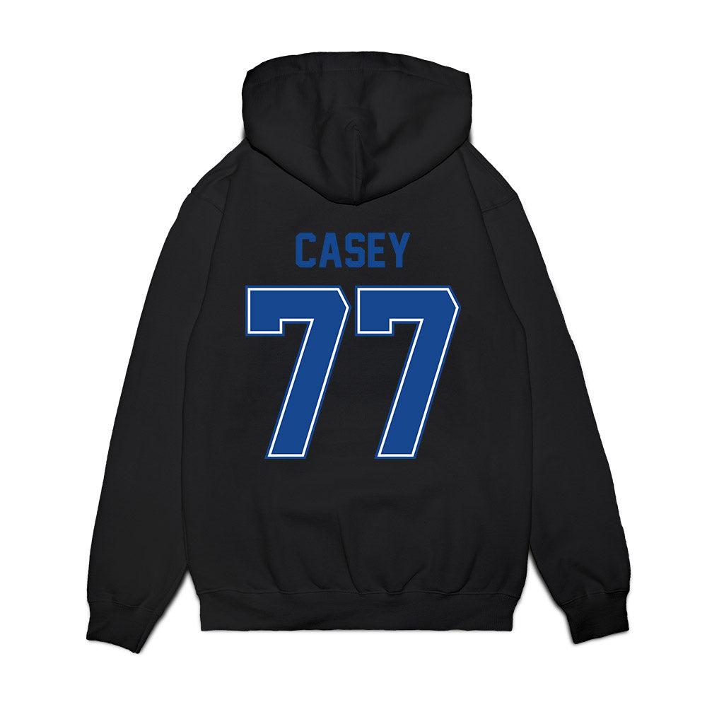 Boise State - NCAA Football : Kage Casey - Vintage Helmet Premium Hooded Sweatshirt-1