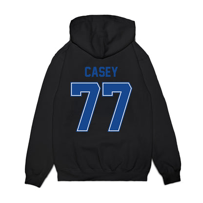 Boise State - NCAA Football : Kage Casey - Vintage Helmet Premium Hooded Sweatshirt-1