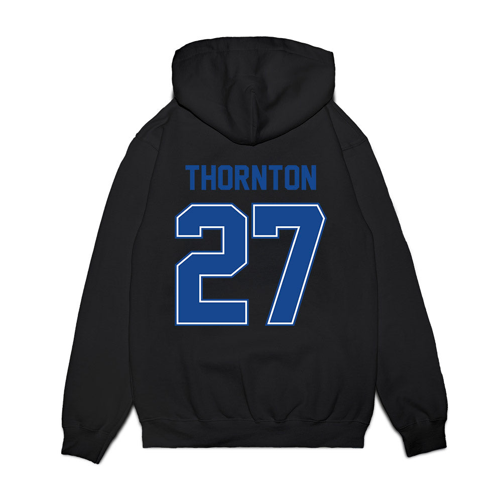 Boise State - NCAA Football : Dionte Thornton - Vintage Helmet Premium Hooded Sweatshirt-1