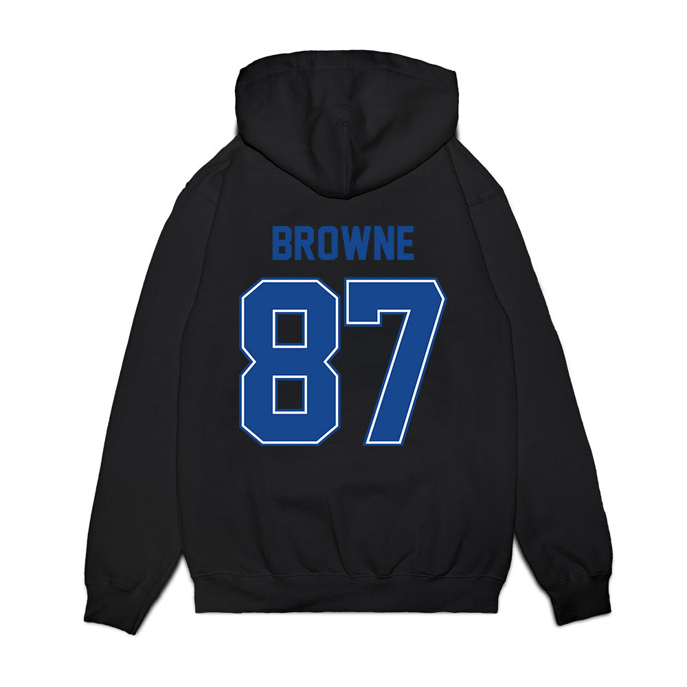 Boise State - NCAA Football : Keawe Browne - Vintage Helmet Premium Hooded Sweatshirt-1