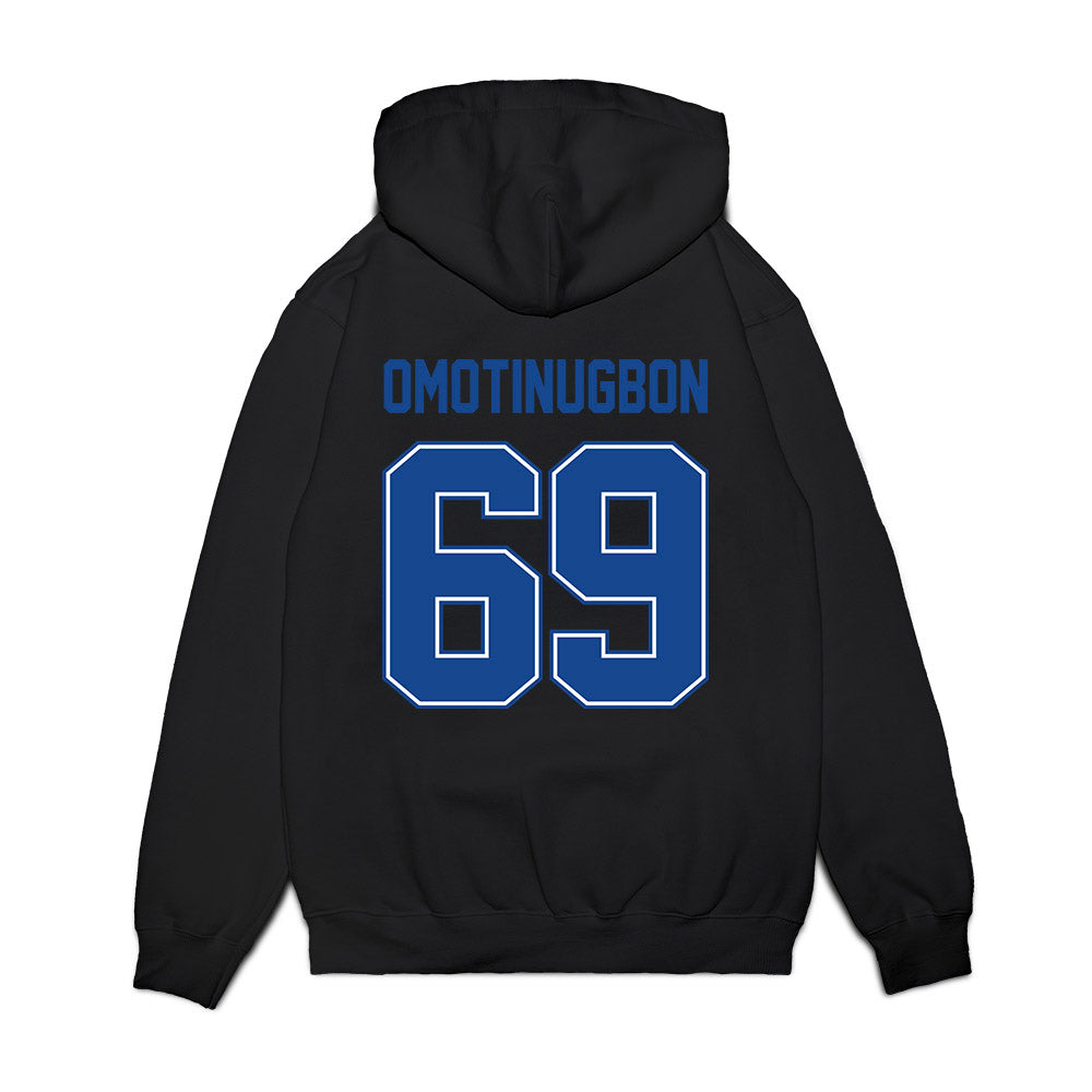 Boise State - NCAA Football : Eyitayo Omotinugbon - Vintage Helmet Premium Hooded Sweatshirt-1