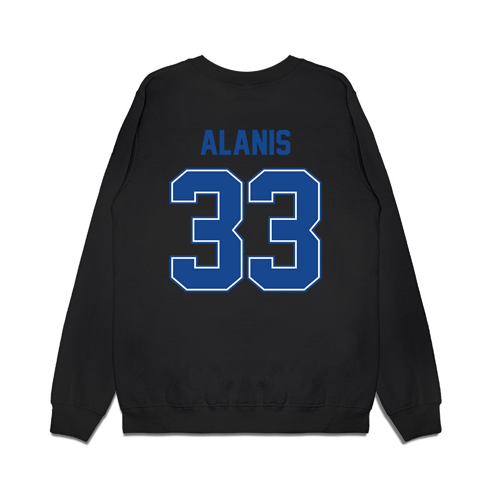 Boise State - NCAA Football : Josiah Alanis - Vintage Helmet Premium Crewneck Sweatshirt-1