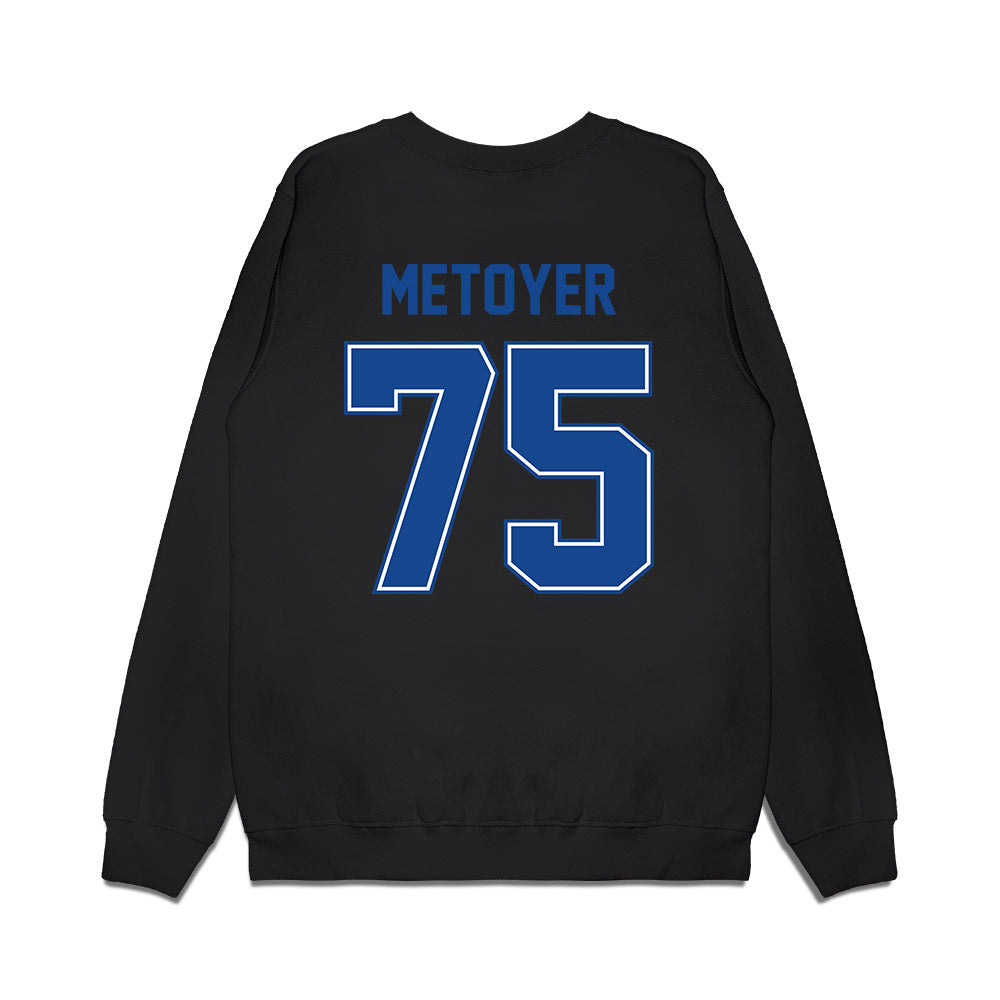Boise State - NCAA Football : Daylon Metoyer - Vintage Helmet Premium Crewneck Sweatshirt-1