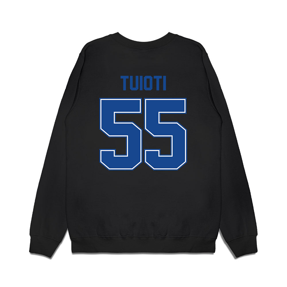 Boise State - NCAA Football : Mana Tuioti - Vintage Helmet Premium Crewneck Sweatshirt-1
