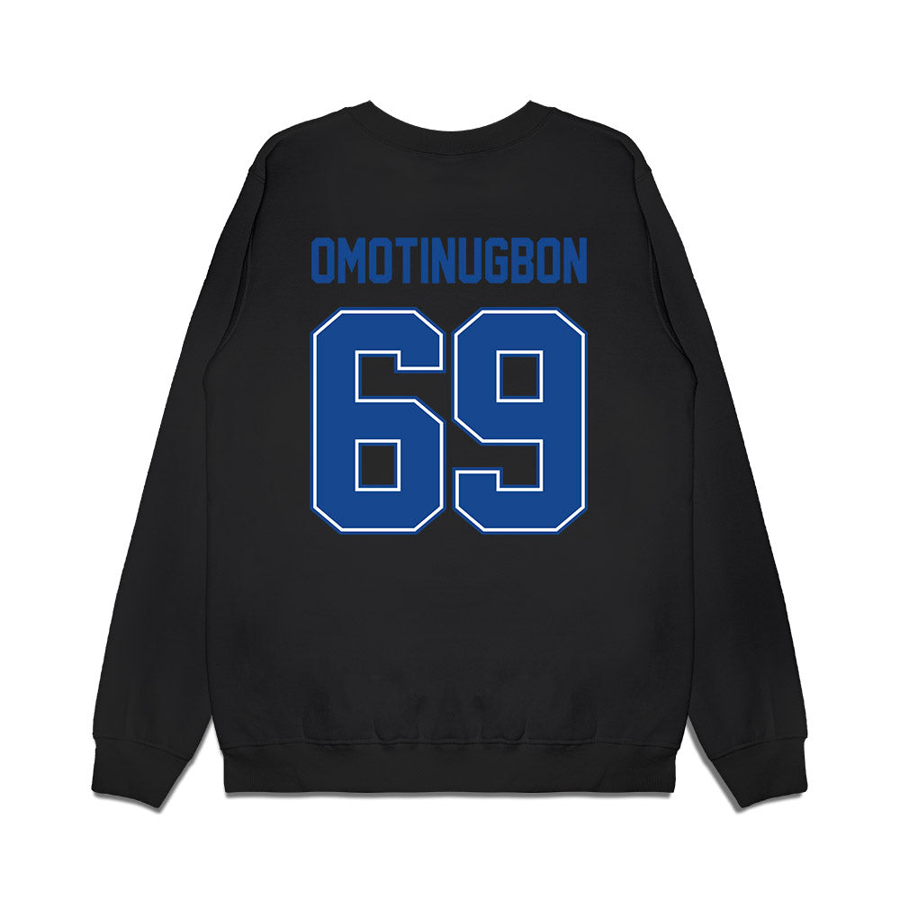 Boise State - NCAA Football : Eyitayo Omotinugbon - Vintage Helmet Premium Crewneck Sweatshirt-1
