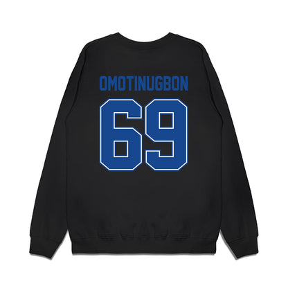 Boise State - NCAA Football : Eyitayo Omotinugbon - Vintage Helmet Premium Crewneck Sweatshirt-1