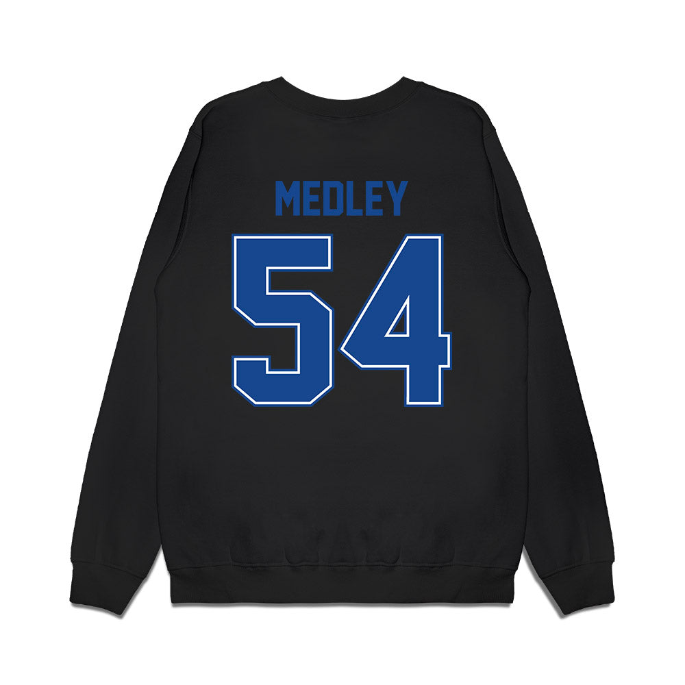 Boise State - NCAA Football : Adonte Medley - Vintage Helmet Premium Crewneck Sweatshirt-1