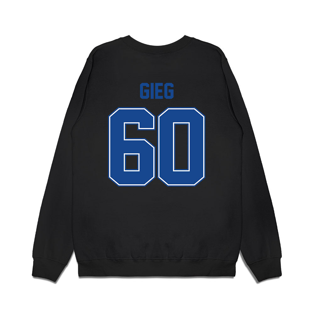 Boise State - NCAA Football : Spencer Gieg - Vintage Helmet Premium Crewneck Sweatshirt-1