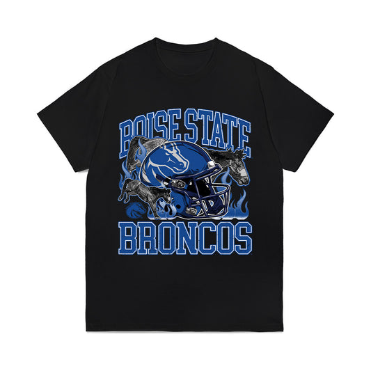 Boise State - NCAA Football : Cash Herrera - Vintage Helmet Comfort Colors T-Shirt-0