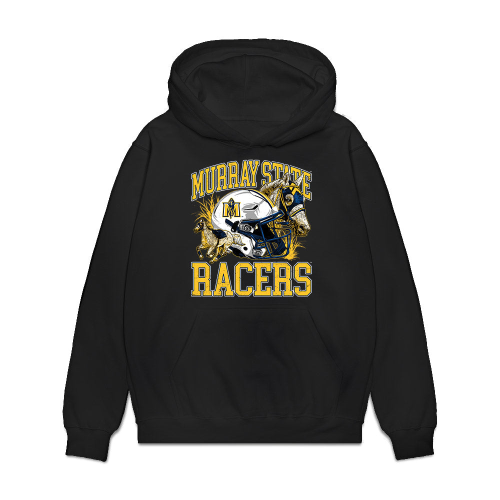 Murray State - NCAA Football : Blake Jones - Vintage Helmet Premium Hooded Sweatshirt-0