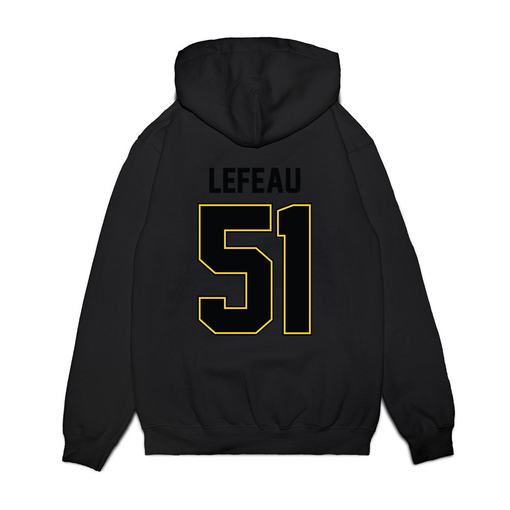 PLU - NCAA Football : Toby Lefeau - Vintage Helmet Premium Hooded Sweatshirt-1