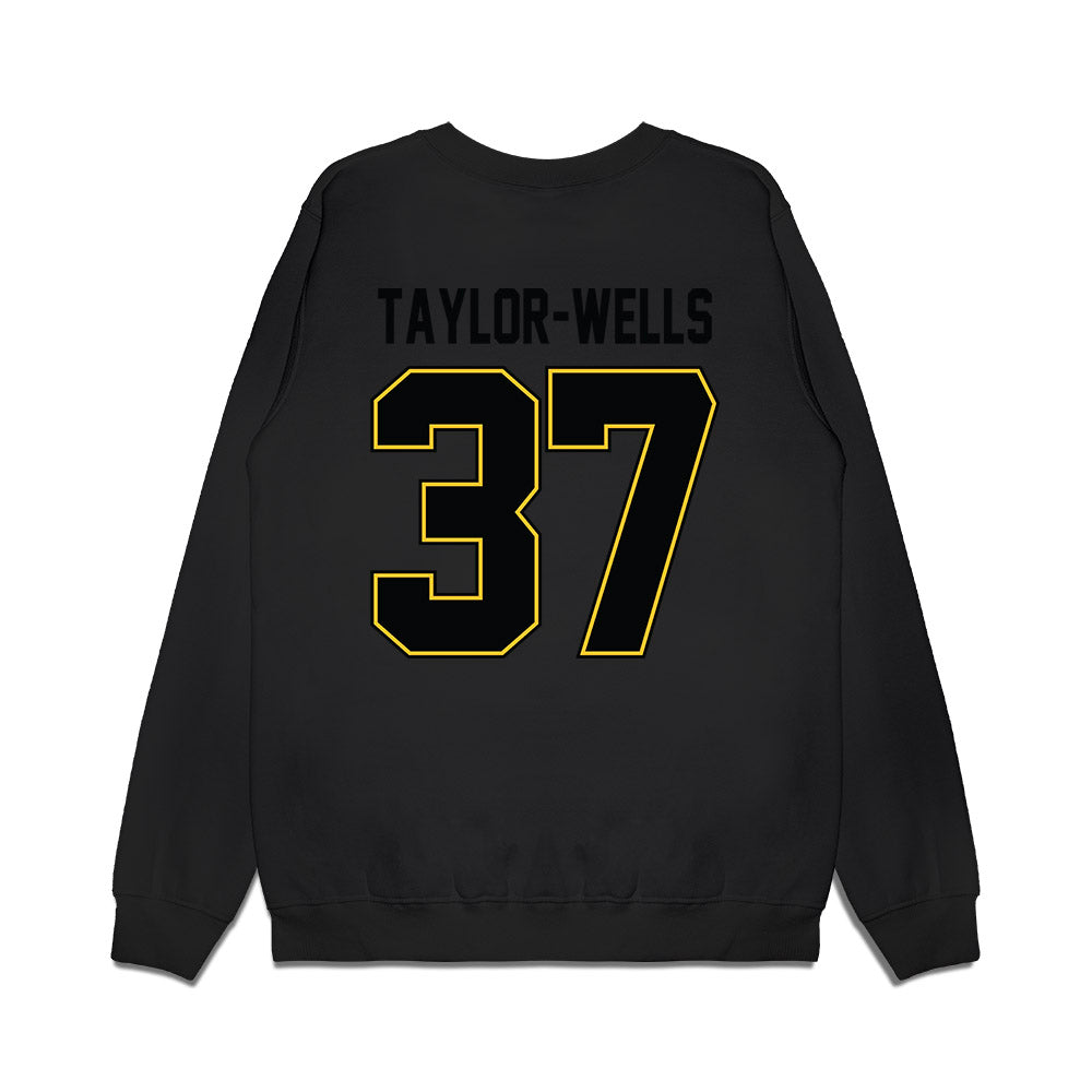 PLU - NCAA Football : Mason Taylor-Wells - Vintage Helmet Premium Crewneck Sweatshirt-1