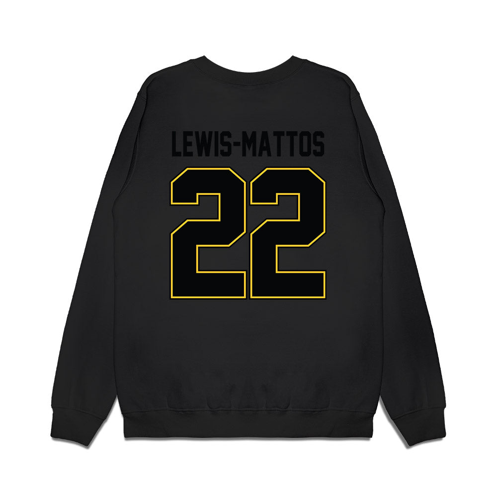 PLU - NCAA Football : Kupaa Lewis-Mattos - Vintage Helmet Premium Crewneck Sweatshirt-1