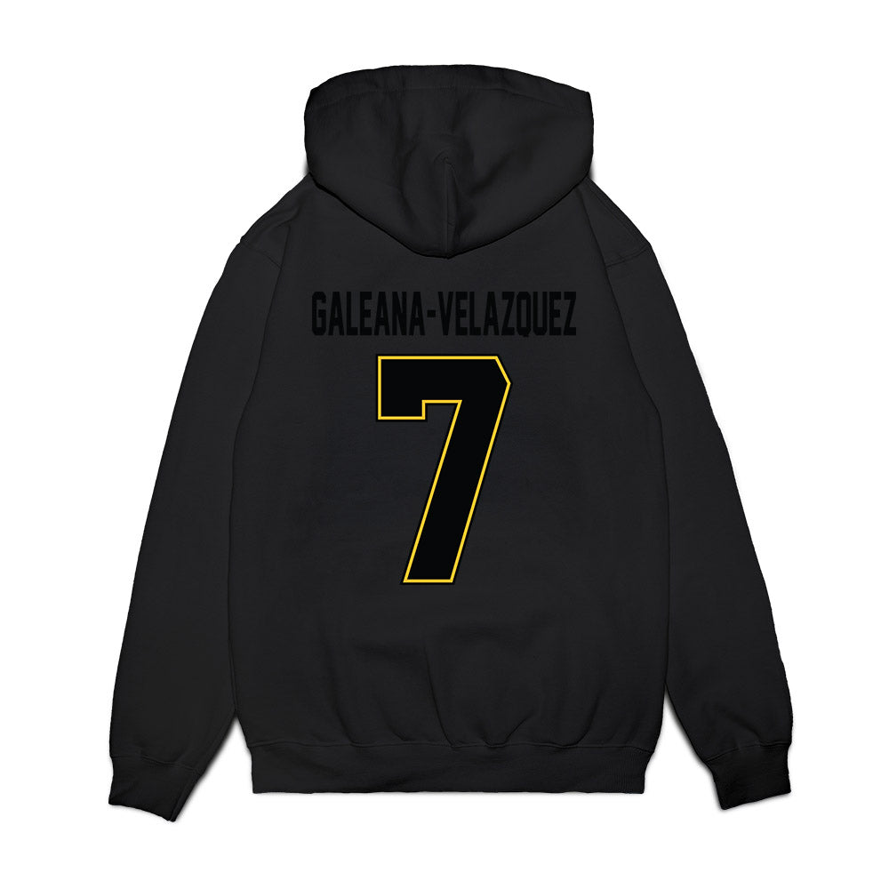 PLU - NCAA Football : Robert Galeana-Velazquez - Vintage Helmet Premium Hooded Sweatshirt-1