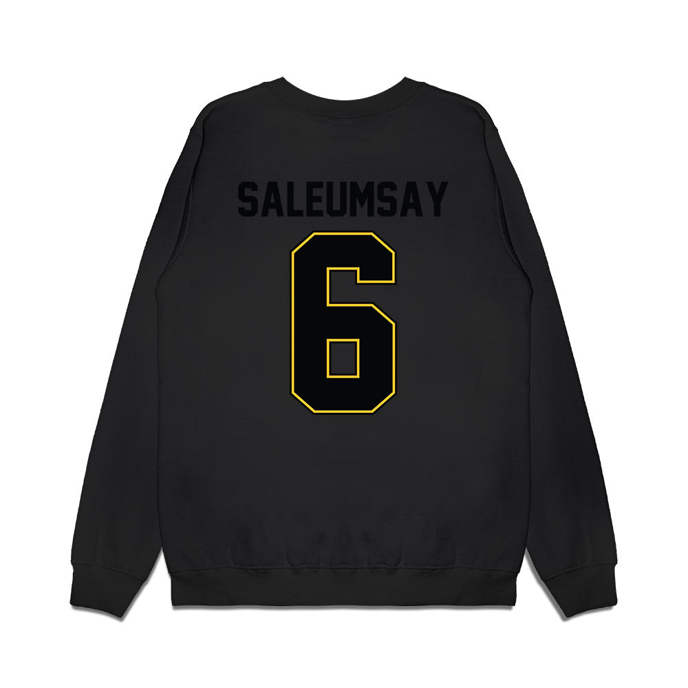 PLU - NCAA Football : Kaidyn Saleumsay - Vintage Helmet Premium Crewneck Sweatshirt-1