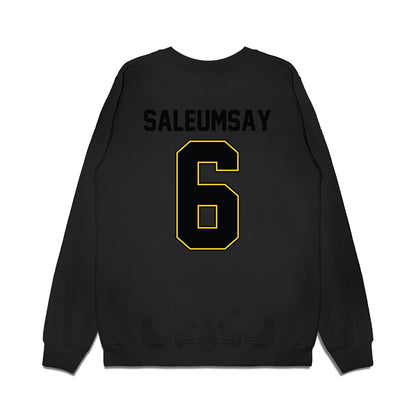 PLU - NCAA Football : Kaidyn Saleumsay - Vintage Helmet Premium Crewneck Sweatshirt-1