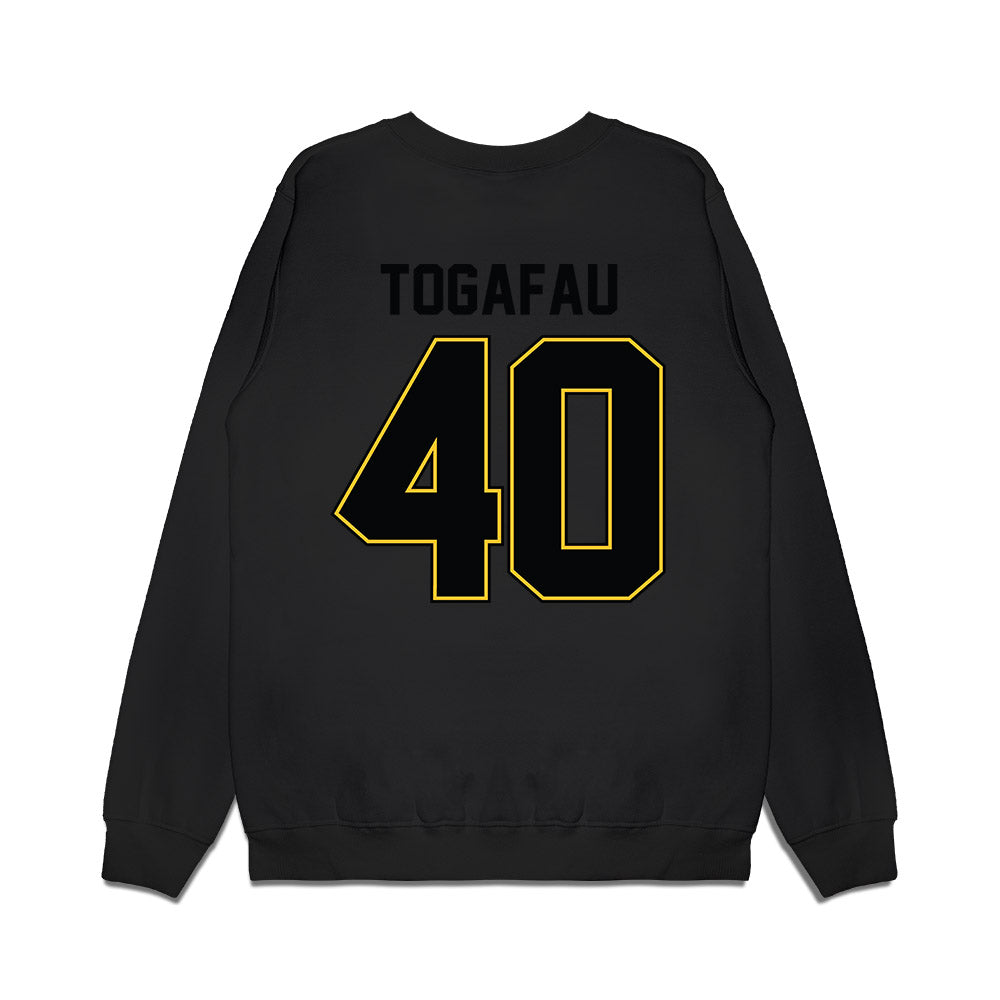 PLU - NCAA Football : Braeden Togafau - Vintage Helmet Premium Crewneck Sweatshirt-1