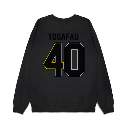 PLU - NCAA Football : Braeden Togafau - Vintage Helmet Premium Crewneck Sweatshirt-1