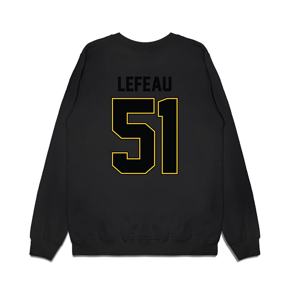 PLU - NCAA Football : Toby Lefeau - Vintage Helmet Premium Crewneck Sweatshirt-1