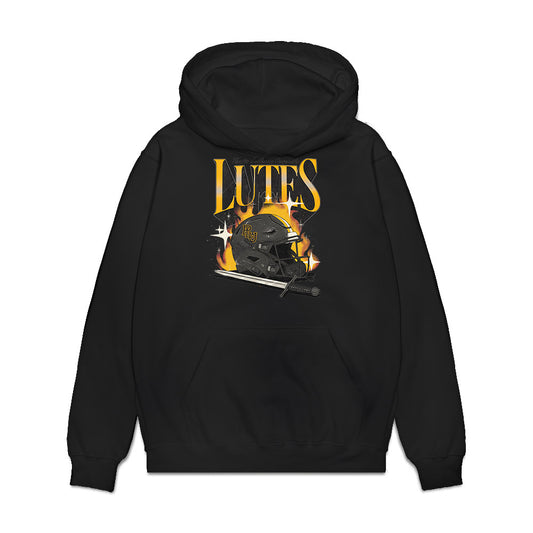 PLU - NCAA Football : Anthony Mahaffey - Vintage Helmet Premium Hooded Sweatshirt-0