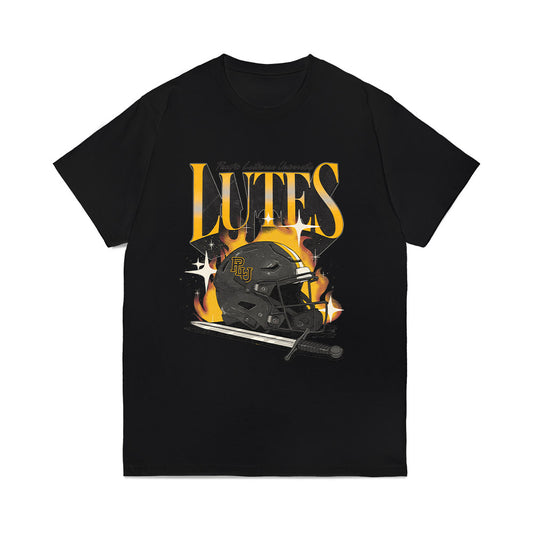 PLU - NCAA Football : Laurits Fuchs Nielsen - Vintage Helmet Comfort Colors T-Shirt-0