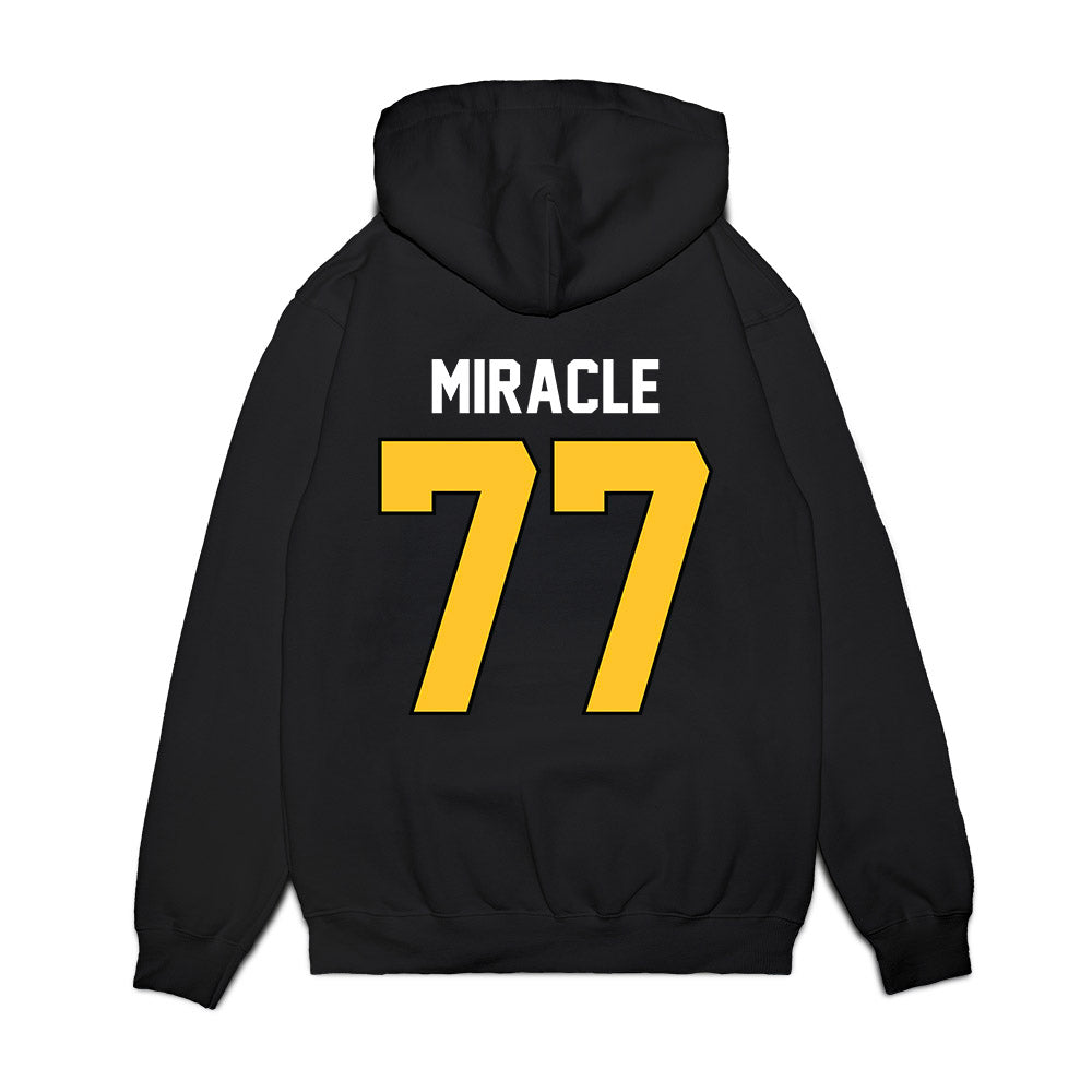 Ferris State - NCAA Football : Travis Miracle - Vintage Helmet Premium Hooded Sweatshirt-1
