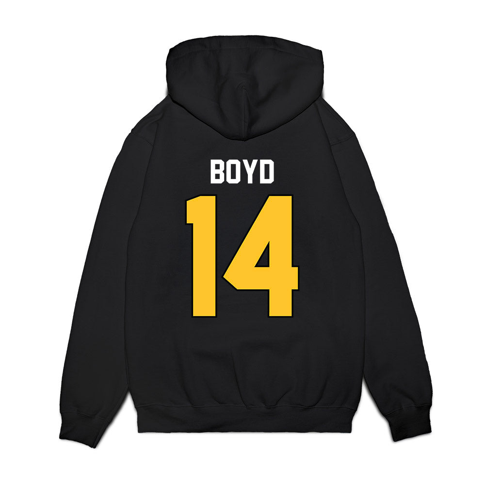 Ferris State - NCAA Football : Sincer Boyd - Vintage Helmet Premium Hooded Sweatshirt-1