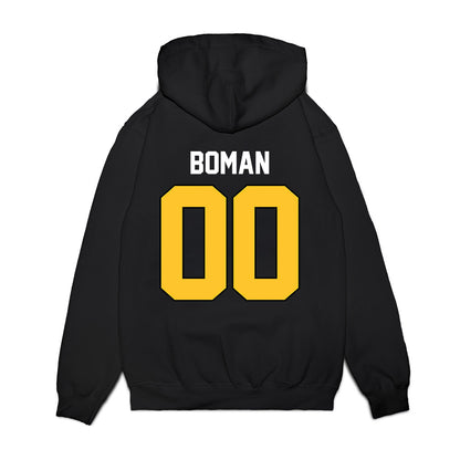 Ferris State - NCAA Football : Griffin Boman - Vintage Helmet Premium Hooded Sweatshirt-1