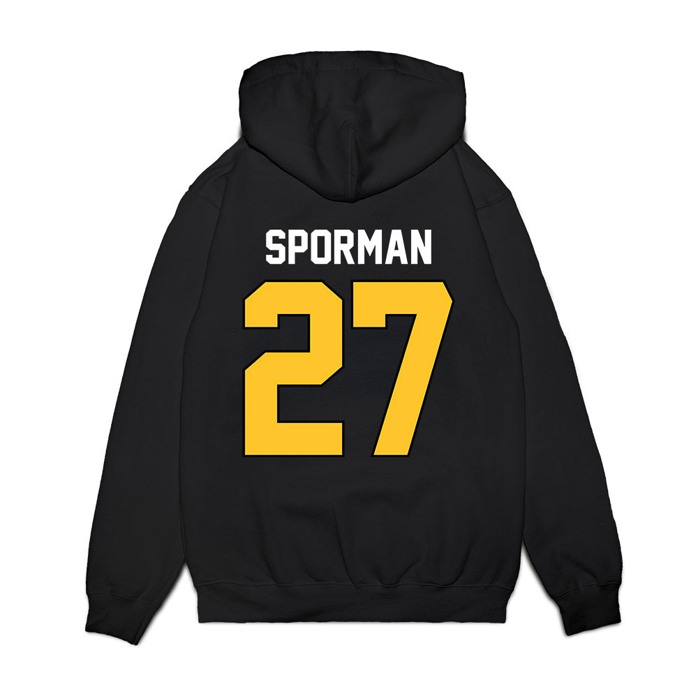 Ferris State - NCAA Football : Ben Sporman - Vintage Helmet Premium Hooded Sweatshirt-1