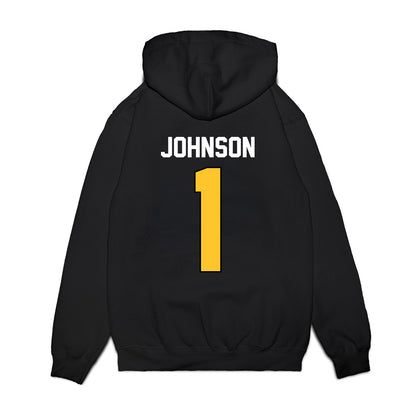Ferris State - NCAA Football : Jalen Johnson - Vintage Helmet Premium Hooded Sweatshirt-1