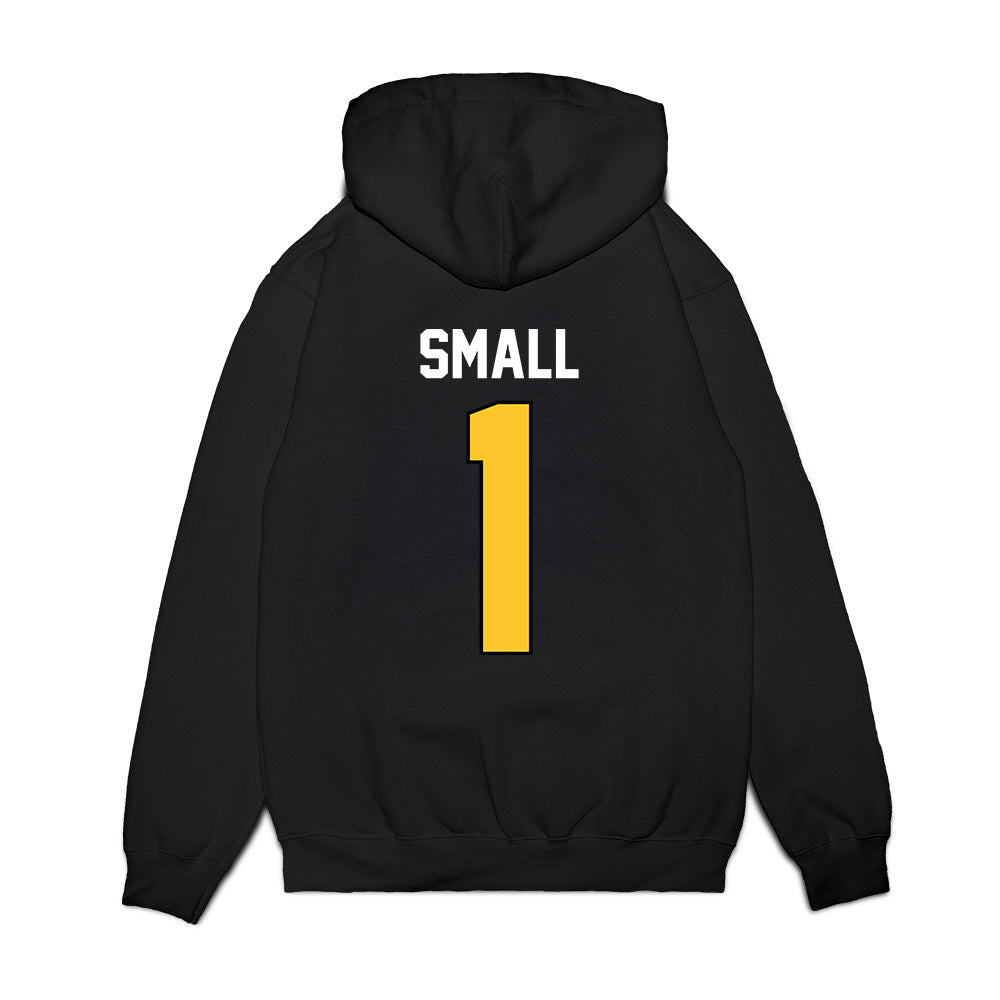 Ferris State - NCAA Football : Deion Small - Vintage Helmet Premium Hooded Sweatshirt-1