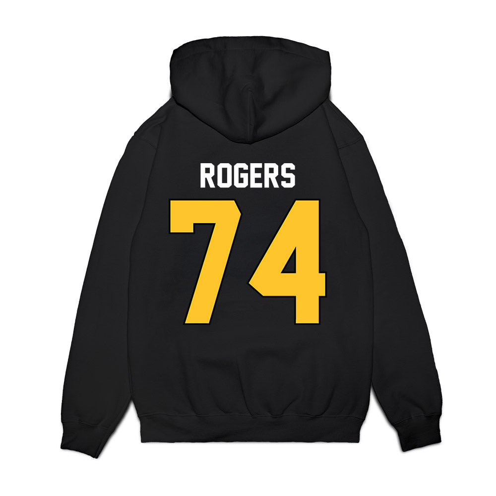 Ferris State - NCAA Football : Rashawn Rogers - Vintage Helmet Premium Hooded Sweatshirt-1