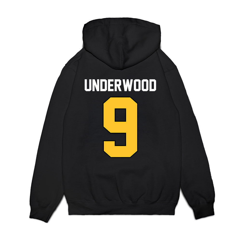 Ferris State - NCAA Football : Cam Underwood - Vintage Helmet Premium Hooded Sweatshirt-1
