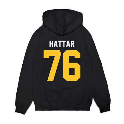 Ferris State - NCAA Football : Lawrence Hattar - Vintage Helmet Premium Hooded Sweatshirt-1