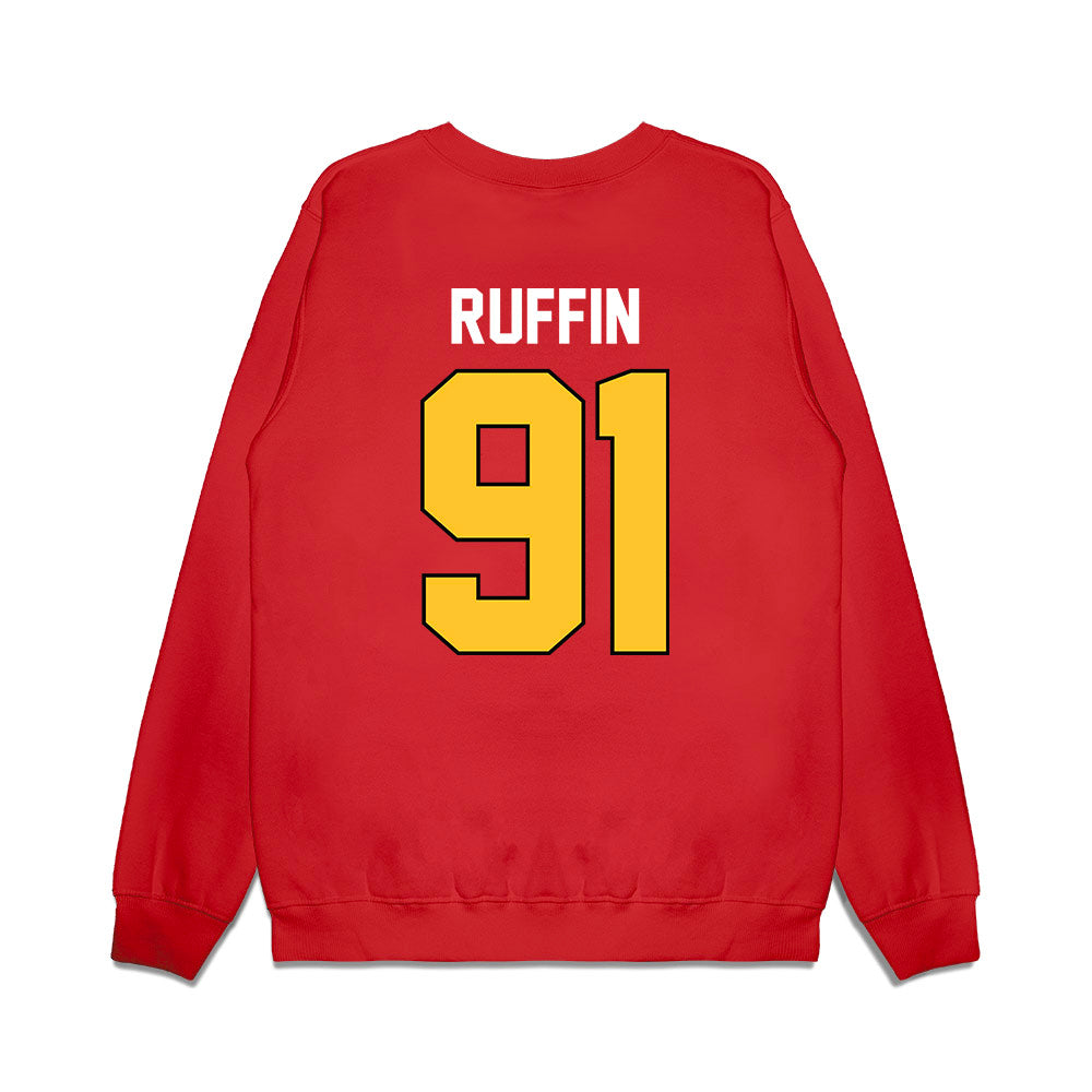 Ferris State - NCAA Football : J-vonne Ruffin - Vintage Helmet Premium Crewneck Sweatshirt-1