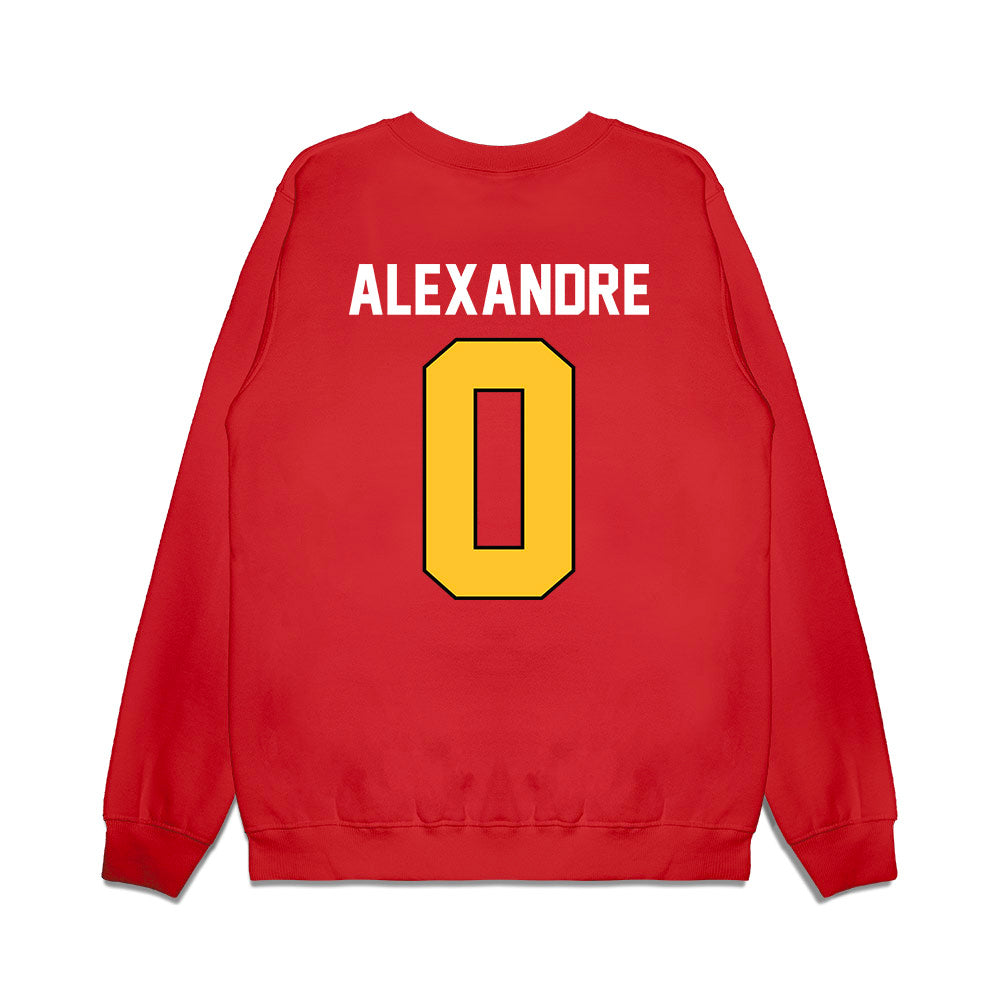 Ferris State - NCAA Football : Jacarvis Alexandre - Vintage Helmet Premium Crewneck Sweatshirt-1